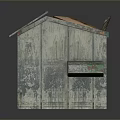 Worn Wooden Crate Filled With Used Daily Necessities And Storage Items