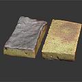 Two Dishwashing Sponges For Daily Cleaning With Blue And Yellow Colors