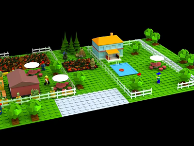 Modern Toy Toy Farm 3d model