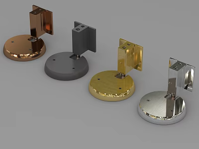Durable Metal Hardware Tools with Assorted Color Brackets and Sturdy Base 3d model