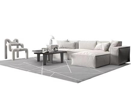 Modern Sofa Coffee Table Combination Simple Sofa Coffee Table Combination Sofa Coffee Table Leisure Chair Leisure Sofa 3d model