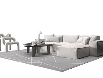 Modern Sofa Coffee Table Combination Simple Sofa Coffee Table Combination Sofa Coffee Table Leisure Chair Leisure Sofa 3d model