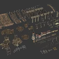Assorted Wooden Structural Components Architectural Parts Furniture Frames And Vintage Decorative Elements