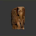 Handcrafted Wooden Elephant Container With Intricate Carved Patterns And Decorative Design
