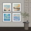 Colorful Abstract Paintings Framed Wall Art With Natural Inspired Vibrant Hues Home Interior Decor