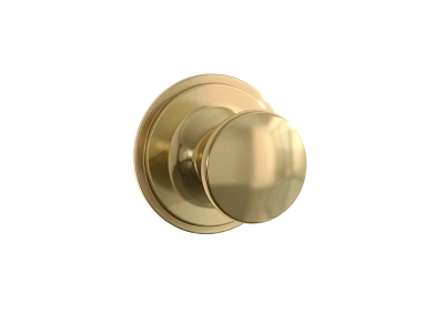 Brass Round Door Handle With Modern Simple Design And Smooth Finish For Home Interior 3d model