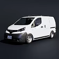 White Cargo Van With Roof Rack Sleek Exterior And Black Bumper Design