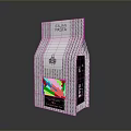 Modern Italian Pasta Packaging Design With Striped Pattern And Product 3d model