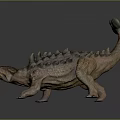 Realistic Ankylosaurus Dinosaur Model With Armored Body Tail Club And Detailed Texture