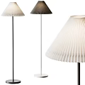 Modern Floor Lamps With Pleated Shades In Different Colors For Home Decor