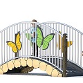 Small bridge bridge aisle development amusement park children's amusement park playground combination function amusement sketch 3d model