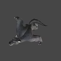 Fierce Wolf Like Game and Movie Character 3D Model with Sharp Fangs and Claws
