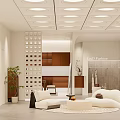 Modern Fashion Store Interior Design With White Arched Doorway Mannequins And Green Plants