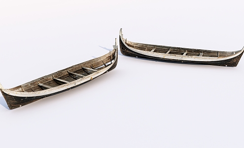 Modern Wooden Boat Old Wooden Boat Breaking Boat 3d model