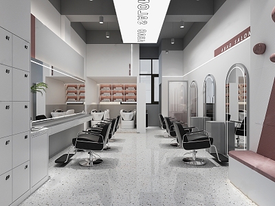 Light Luxury Barber Shop Beauty Salon Shop Tooling Interior Design Shop model