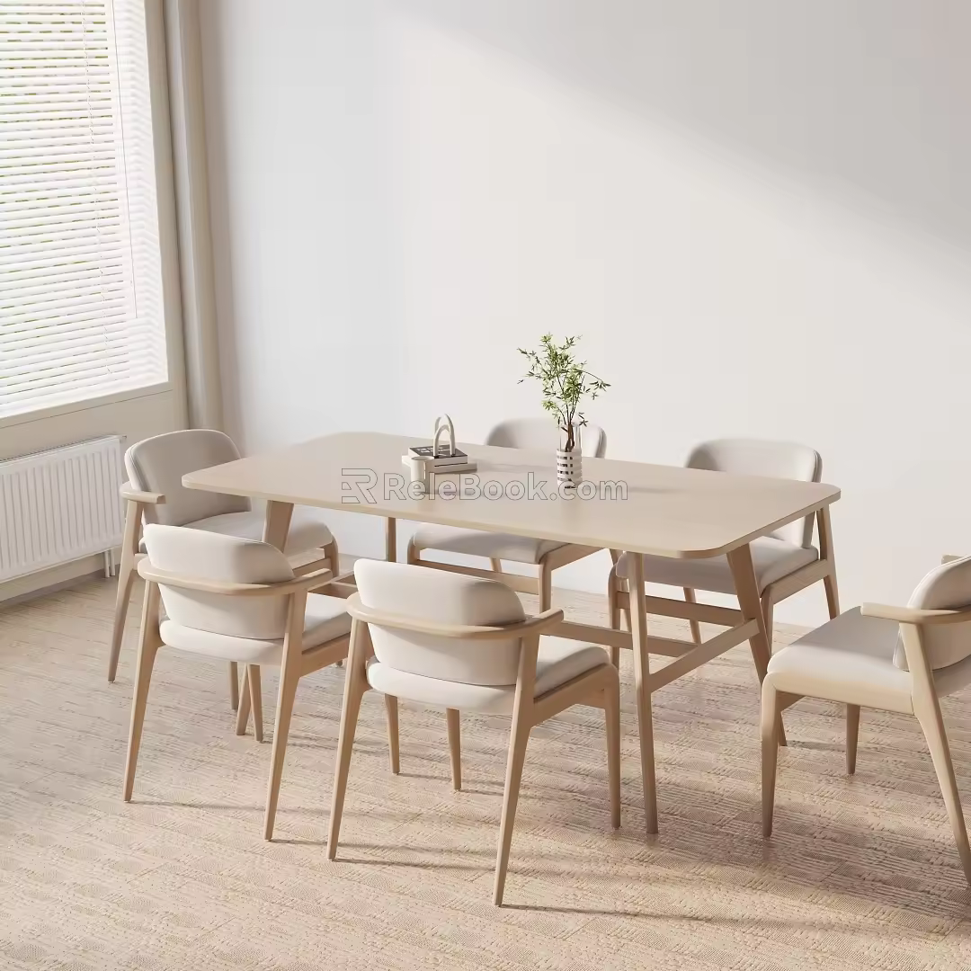 Modern table combination 3d model