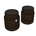 Stool Round Stool Low Stool Shoe Stool 3d model
