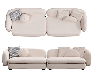 Modern double sofa 3d model