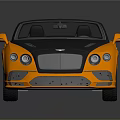 Luxury Orange Convertible Car With Black Top And Sleek Exterior Design