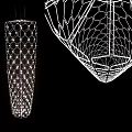 Modern Geometric Net Like Chandelier Design With Illuminated Pattern And Structure 3d model