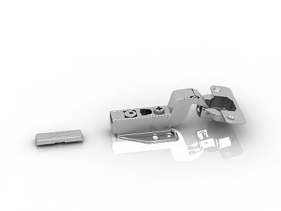 Modern door hinge big curve 3d model