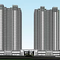 Aerial View of Phase 1 and 2 Residential Complex with Buildings Green Areas and Roads
