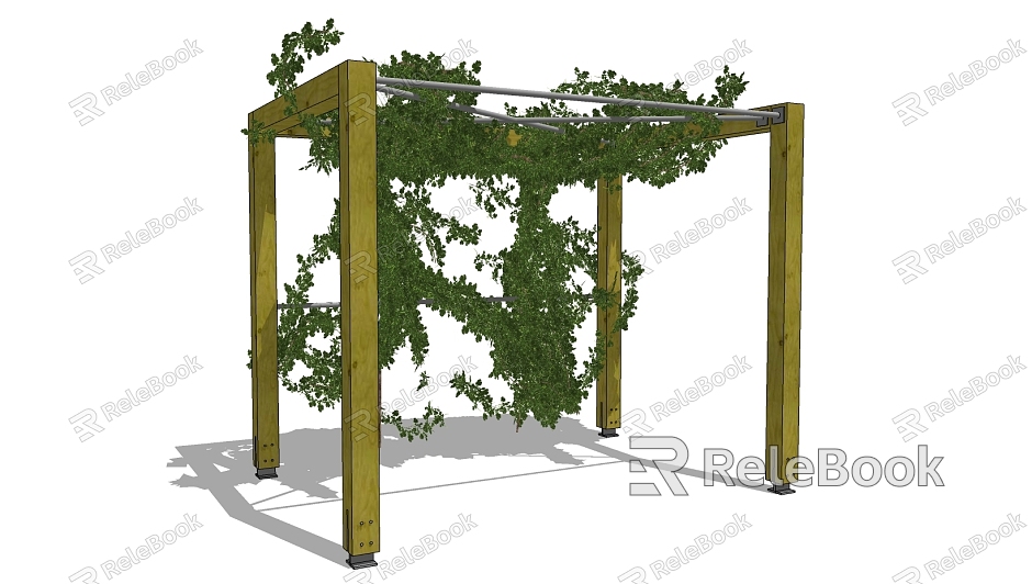 Modern porch frame pavilion vine plant wall green plant decoration plant model