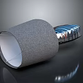Modern Table Lamp With Gray Fabric Shade And Silver Metallic Base