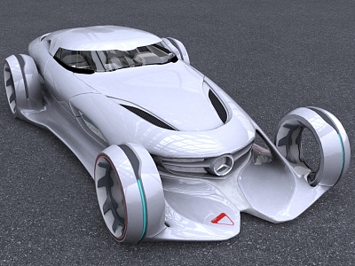 Mercedes-Benz silver Lightning Concept sports car Car 3d model