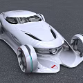Mercedes Benz Futuristic Concept Car With Sleek Body And Unique Wheels