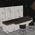 visionnaire western kitchen kitchen island bar abroad 3d model