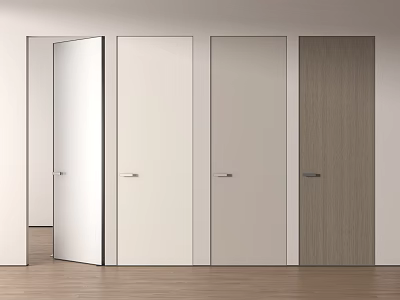 Modern Hinged Doors In Various Colors And Materials For Sleek Interior Spaces 3d model