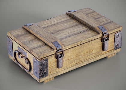 old wooden box wooden box 3d model