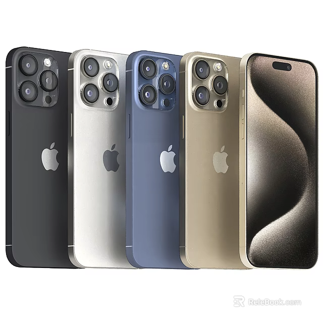 Apple iPhone Smartphones In Multiple Colors With Camera Modules And Wave Design Back 3d model 