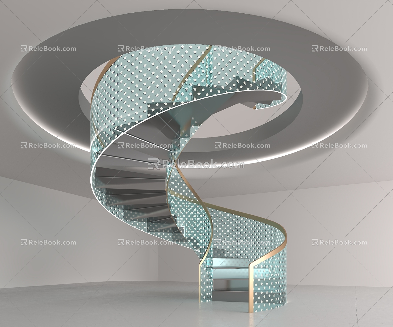 revolving staircase 3d model