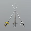 European Sword Knight Sword 3d model