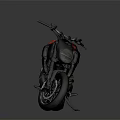 Black and Red Modern Motorcycle With Sleek Body Design And Alloy Wheels