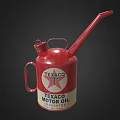 Red Texaco Motor Oil Can With Star Logo Classic Industrial Equipment