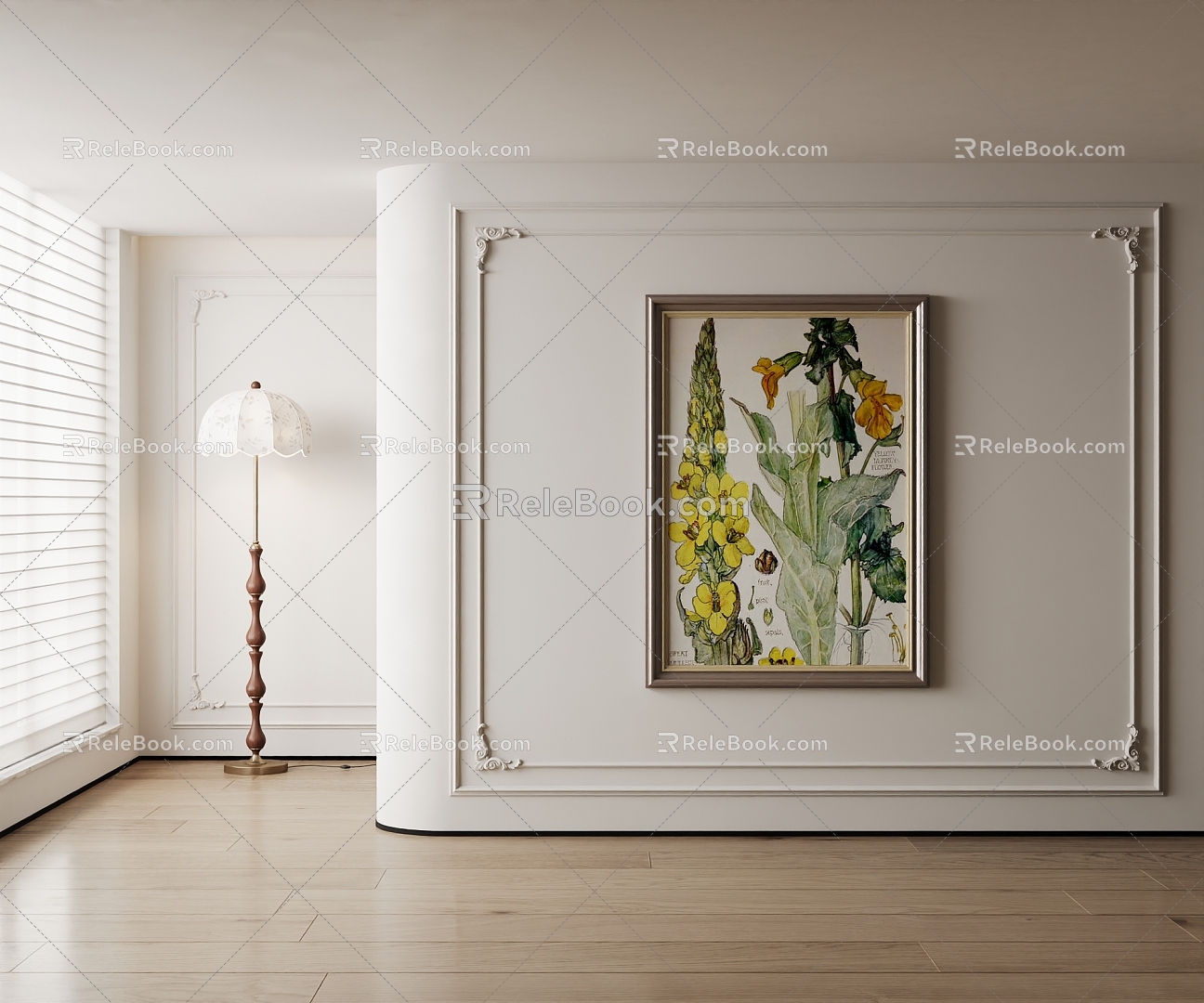 American decorative painting 3d model