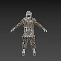 Tactical Military Game And Movie Character With Camouflage Uniform Vest And Protective Gear