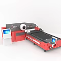 Mactron Laser Cutting Machine Red And Black Design 3015mm Worktable Digital Controls With Blue Screens