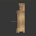 Wooden Carved Cabinet With Drawer Shelf And Decorative Design For Home Use