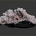 Natural Pinkish White Rock Formation With Rough Textured Surface
