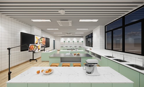 Modern Cooking Classroom 3d model