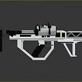 Modern Futuristic Weapon With Black And White Design Scope Grip And Structure