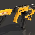 Sci Fi Futuristic Weapon Pistol with Yellow Black Color and Model M4SH Design