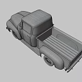 Vintage Red Pickup Truck With Classic Styling Shiny Finish And Retro Appeal