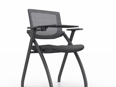 Ergonomic Leisure Chair With Mesh Back Padded Seat Armrests And Metal Frame 3d model