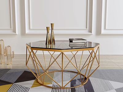 Light Luxury Coffee Table Iron Coffee Table 3d model Light Luxury Coffee Table Iron Coffee Table 3d model