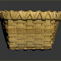 Woven Storage Basket For Household Use In Natural Color With Square Shape And Handmade Design